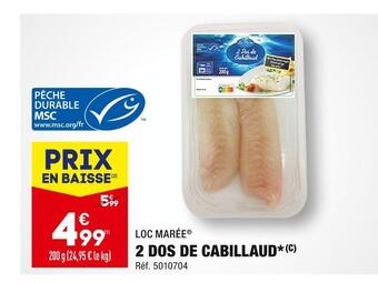 ALDI Loc marée 2 dos de cabillaud offre