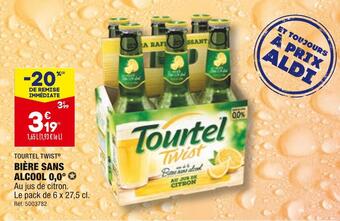 ALDI Tourtel twist bière sans alcool 0,0° offre