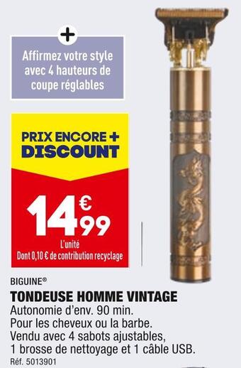 ALDI Biguine tondeuse homme vintage offre