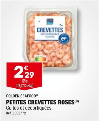 Golden seafood petites crevettes roses