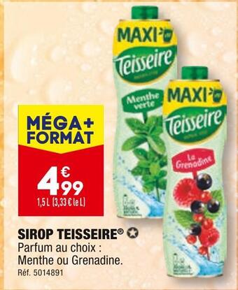 ALDI Teisseire sirop offre