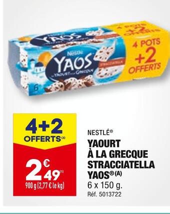 ALDI Nestlé yaourt à la grecque stracciatella yaos offre