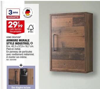 ALDI Home creation armoire murale style industriel offre