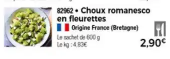 Thiriet Choux romanesco en fleurettes offre