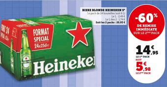 Super U Heineken biere blonde 5° offre