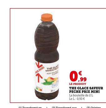 Super U The glace saveur peche prix mini offre