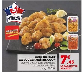 U Express Maître coq cube de filet de poulet offre