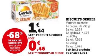 Super U Gerble biscuits offre
