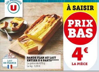 U Express U bande flan au lait entier  6 parts offre