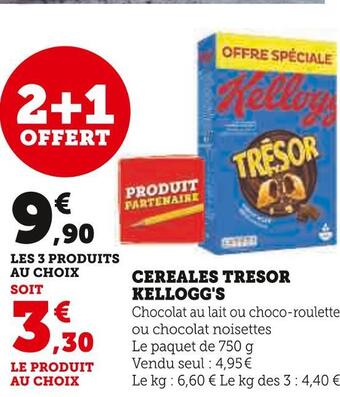 Super U Kellogg's cereales tresor offre