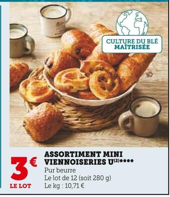 U Express U assortiment mini viennoiseries offre