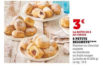 Super U 8 petits beignets offre