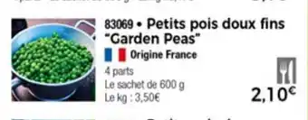 Thiriet Petits pois doux fins Garden Peas offre