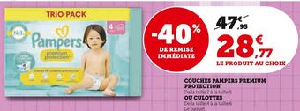 Super U Pampers couches premium protection offre
