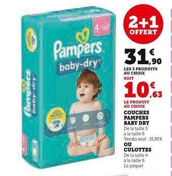 Super U Pampers couches baby dry offre