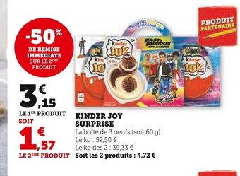 Super U Kinder joy kinder joy surprise offre