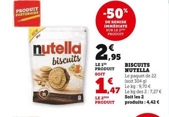 Super U Nutella biscuits offre