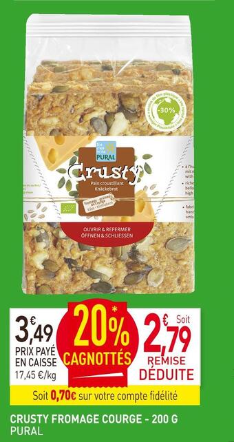 naturéO Pural crusty fromage courge offre