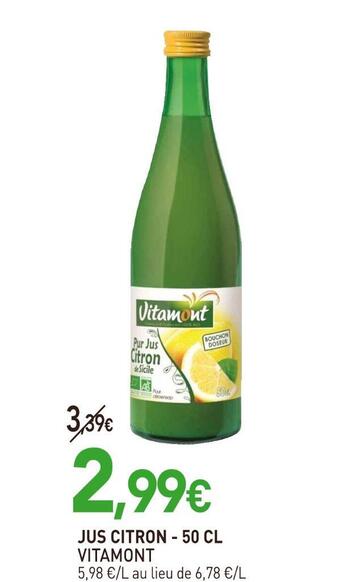 naturéO Vitamont jus citron offre