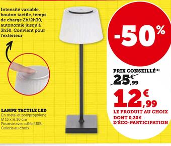 Hyper U Lampe tactile led offre