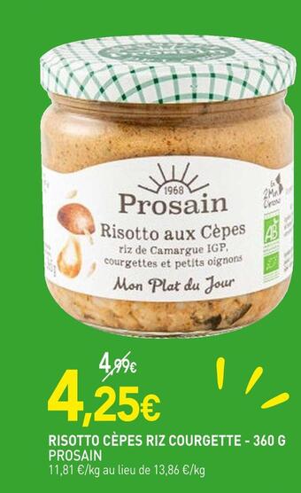 naturéO Prosain risotto cèpes riz courgette offre