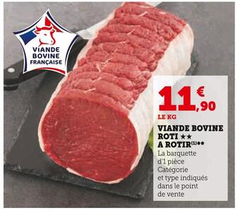 Super U Viande bovine roti a rotir offre