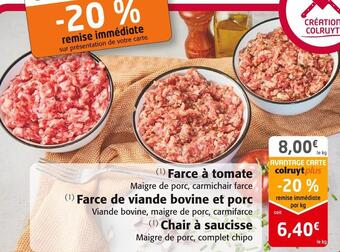 Colruyt Farce à tomate offre