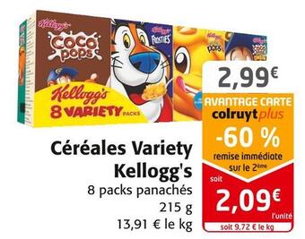 Colruyt Kellogg's céréales variety offre