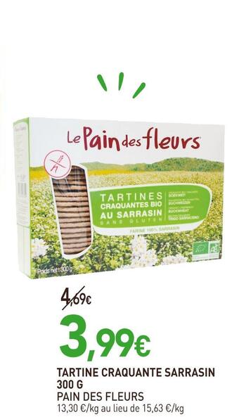 naturéO Pain des fleurs tartine craquante sarrasin offre
