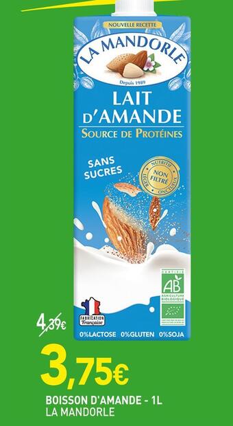 naturéO La mandorle boisson d'amande offre