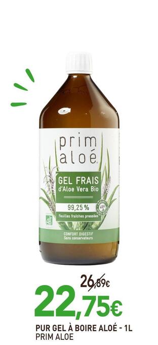 naturéO Prim aloe pur gel à boire aloé offre