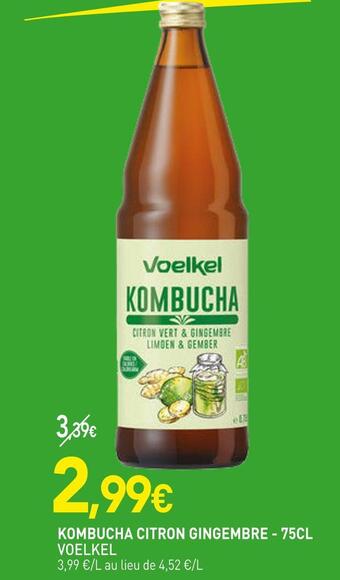 naturéO Voelkel kombucha citron gingembre offre