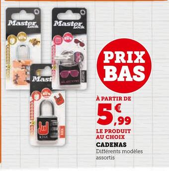 Hyper U Master lock cadenas offre