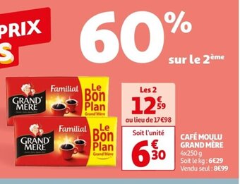 Auchan CAFÉ MOULU GRAND MÈRE offre