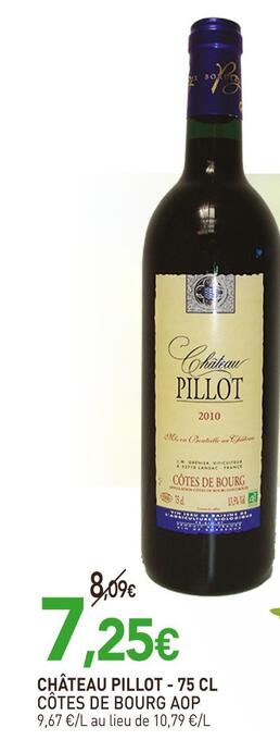 naturéO Château pillot côtes de bourg aop offre