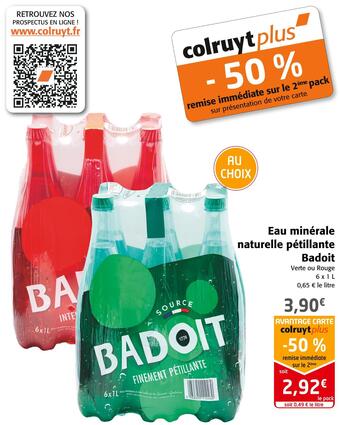 Colruyt Badoit eau minérale naturelle pétillante offre