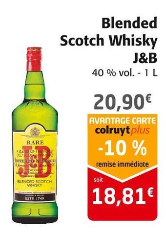 Colruyt J&b blended scotch whisky offre