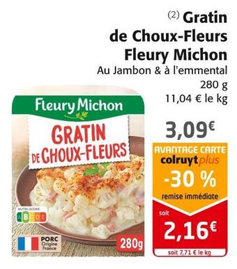 Colruyt Fleury michon gratin de choux-fleurs offre