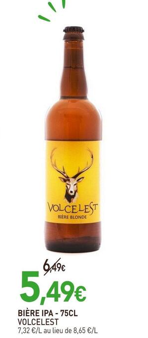 naturéO Volcelest bière ipa offre