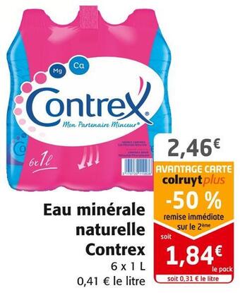 Colruyt Contrex eau minérale naturelle offre