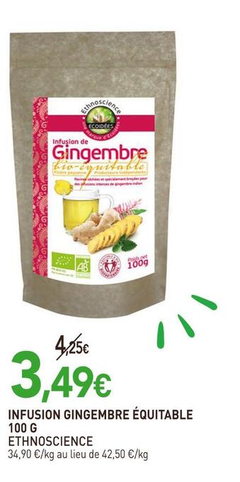 naturéO Ethnoscience infusion gingembre équitable offre