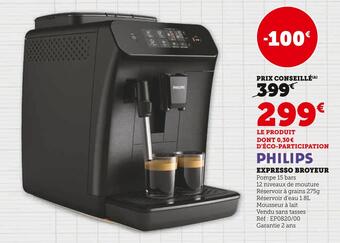 Hyper U Philips expresso broyeur offre