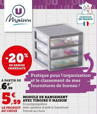 U maison module de rangement avec tiroirs