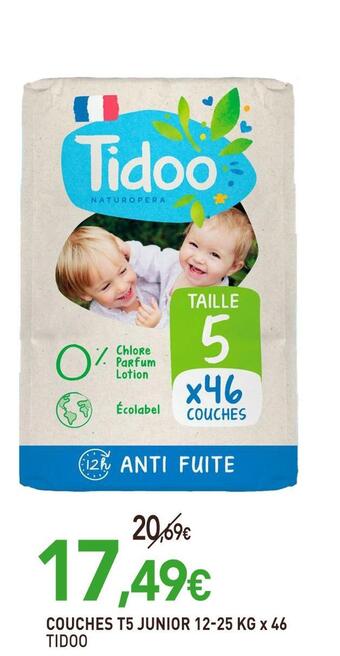 naturéO Tidoo couches t5 junior offre