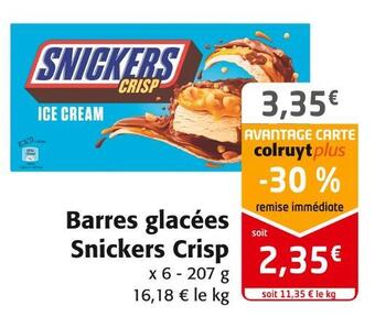 Colruyt Snickers barres glacées crisp offre