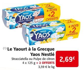 Colruyt Nestlé le yaourt à la grecque yaos offre