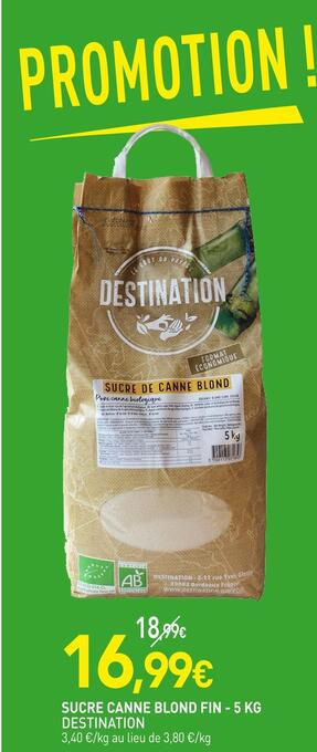 naturéO Destination sucre canne blond fin offre