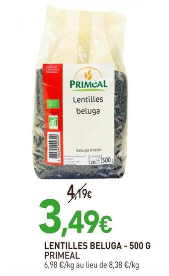 naturéO Primeal lentilles beluga offre