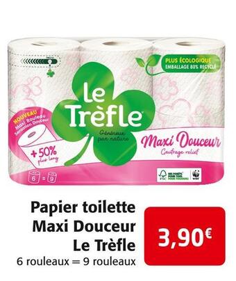 Colruyt Le trèfle papier toilette maxi douceur offre