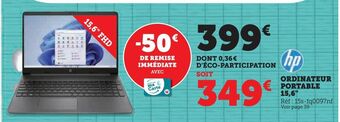 Hyper U Ordinateur portable hp 15.6 offre